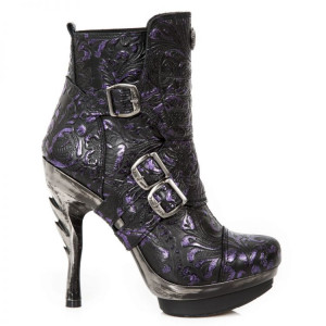  VINTAGE FLOWER GLITTER LILA, PLATF. ACERO PUNK LISO, TACON COBRA ACERO-NEGRO - 
