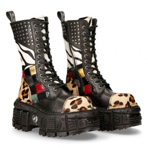  M-MILI244-C1 LEOPARDO PELO MARRON, CRUST NEGRO, PATCHWORK ROJO AMARILLO VERDE, CEBRA NEGRA, TANK NEG - 