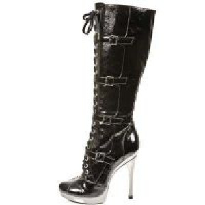  CHAROL NEGRO ARRUGADO, PLATAF.ACERO TACON AGUJA New Rock M.5210-S1 -  