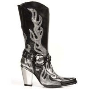  NOMADA NEGRO Y BOX PLANE, BULL NEGRO TACON ACERO New Rock M.7901-S2 -  