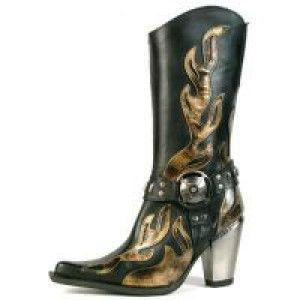 ITALI NEGRO PULIK ORO BULL NEGRO TACON ACERO New Rock M.7901-C1 -  