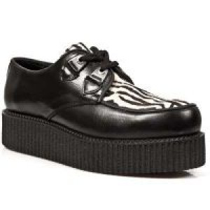 Ботинки NOMADA NEGRO, PELO CEBRA, CREPE NEGRO New Rock M.2411-C2 - маленькая картинка