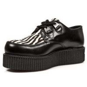 Ботинки NOMADA NEGRO, PELO CEBRA, CREPE NEGRO New Rock M.2411-C2 - маленькая картинка