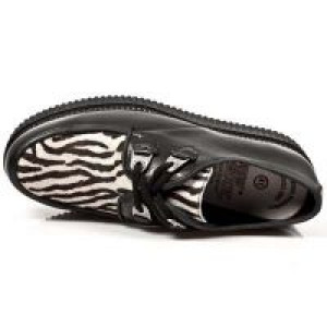 Ботинки NOMADA NEGRO, PELO CEBRA, CREPE NEGRO New Rock M.2411-C2 - маленькая картинка