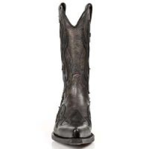  BUFALO NEGRO ARCILLA CUERO WEST NEGRO ACERO T ACE New Rock M.7921-C12 -  