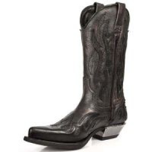  BUFALO NEGRO ARCILLA CUERO WEST NEGRO ACERO T ACE New Rock M.7921-C12 -  