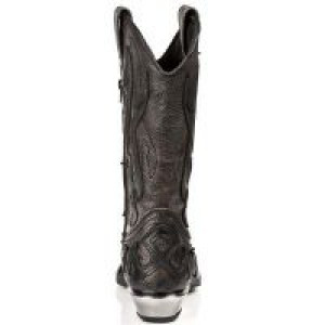  BUFALO NEGRO ARCILLA CUERO WEST NEGRO ACERO T ACE New Rock M.7921-C12 -  