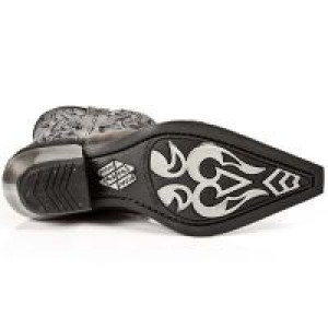  BUFALO NEGRO ARCILLA CUERO WEST NEGRO ACERO T ACE New Rock M.7921-C12 -  