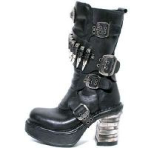  ITALI NEGRO, NOMADA NEGRO,PLATAFORMA NRK BANDAS ACERO New Rock M.8375-C1 -  