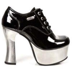  CHAROL NEGRO PLATAFORMA DARK ACERO New Rock M.DK004-C10 -  