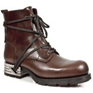  PULIK CUERO MOTOROCK MARRON TACON ACERO -  1