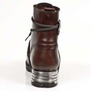  PULIK CUERO MOTOROCK MARRON TACON ACERO -  4