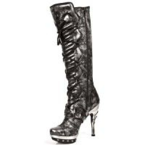  BOX PLAMANE NOBUCK NEGRO TEJUS PLATA PLAT ACERO -  3