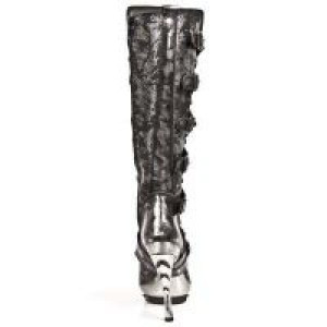  BOX PLAMANE NOBUCK NEGRO TEJUS PLATA PLAT ACERO -  4