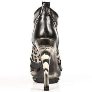  NOMADA NEGRO LEOPARDO PELO MARRON PLAT ORO PUNK New Rock M.PUNK006-C2 -  