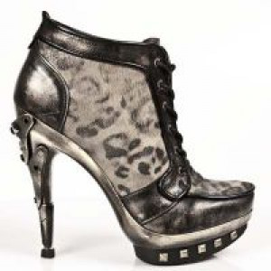  BOX OROMANE VELOUR LEOPARDO BEIG NEGRO PLAT ORO New Rock M.PUNK006-C3 -  