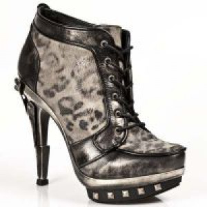  BOX OROMANE VELOUR LEOPARDO BEIG NEGRO PLAT ORO New Rock M.PUNK006-C3 -  