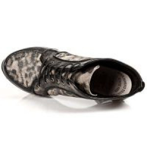  BOX OROMANE VELOUR LEOPARDO BEIG NEGRO PLAT ORO New Rock M.PUNK006-C3 -  