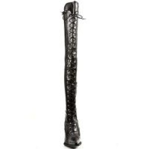   9026 Italy Negro Sintetico Negro Elastico Malicia New Rock New Rock 9026 -  