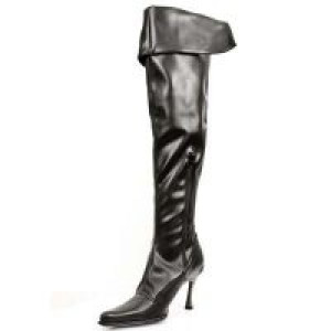   9052 Italy Negro Sintetico Negro Elastico Hoja Tacon New Rock New Rock 9052 -  