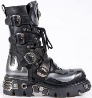  ITALI NEGRO, PULIK ACERO, REACTOR NEGRO TOBERAS New Rock M.107-S2 -  