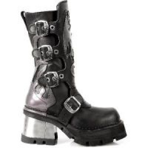 ITALI NEGRO Y ANTIC LILA, PLANING NEGRO M8 ACERO New Rock M.362-S1 -  