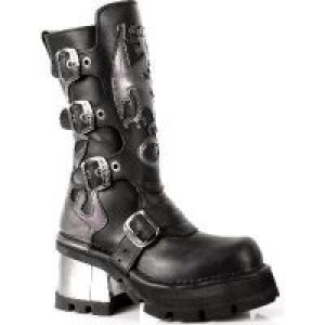 ITALI NEGRO Y ANTIC LILA, PLANING NEGRO M8 ACERO New Rock M.362-S1 -  