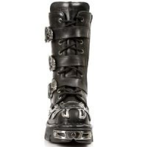  ITALI NEG PULIK ACERO BOX PLANE, REACTOR NEGRO TOBERAS New Rock M.711-S1 -  