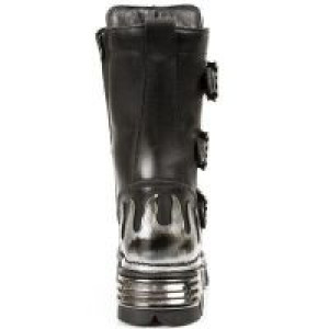  ITALI NEG PULIK ACERO BOX PLANE, REACTOR NEGRO TOBERAS New Rock M.711-S1 -  