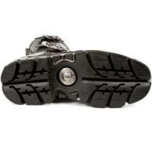  ITALI NEG PULIK ACERO BOX PLANE, REACTOR NEGRO TOBERAS New Rock M.711-S1 -  