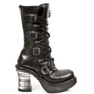  ITALI NEGRO, NOMADA NEGRO, PLATF NEGRA T.BANDAS ACERO New Rock M.8373-S1 -  