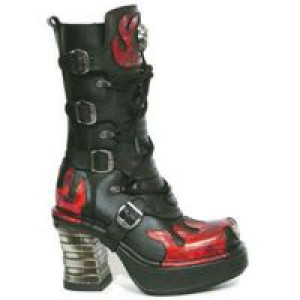  ITALI NEGRO, PULIK FUEGO, PLATF NEGRA T.BANDAS ACERO New Rock M.8591-S1 -  
