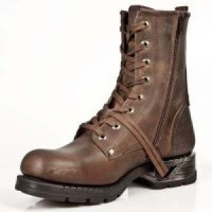  GALIA CUERO, MOTOROCK MARRON TACON ACERO -  3