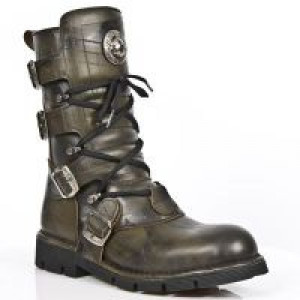  CHEYENNE KAKI, PLANING NEGRO SIN SCRATCHED LEATHER New Rock M.1473-E4 -  