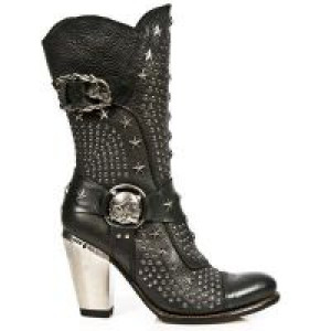  ITALI NEGRO, BUFALO NEGRO, SUELA SPAY T BULL ACERO New Rock M.7989-S1 -  