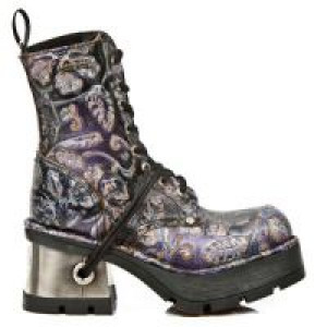  VINTAGE FLOWER LILA, PLANING NEGRO M8 ACERO New Rock M.8355-S3 -  