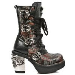 VINTAGE FLOWER ROJO, ROCK NEGRO, PLATAF. NRK SKULL New Rock M.8366-S7 -  
