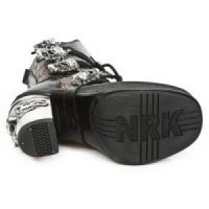  VINTAGE FLOWER ROJO, ROCK NEGRO, PLATAF. NRK SKULL -  6