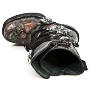  VINTAGE FLOWER ROJO, ROCK NEGRO, PLATAF. NRK SKULL -  7