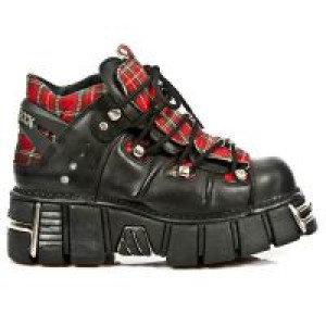  M.106T-C9 ITALI NEGRO TELA ESCOCESA ROJA TOWER NEGRO ACERO New Rock M.106T-C9 -  