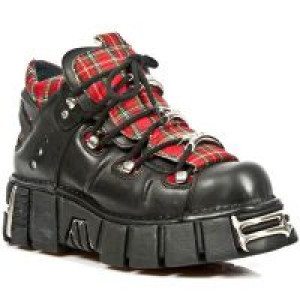 M.106T-C9 ITALI NEGRO TELA ESCOCESA ROJA TOWER NEGRO ACERO -  2