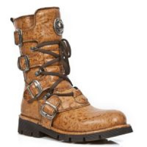  M.1473-S10 VINTAGE FLOWER CUERO, PLANING MARRON SIN -  2