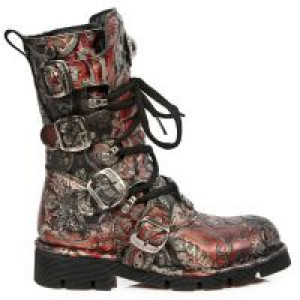  M.1473-S42 VINTAGE FLOWER ROJO, PLANING NEGRO SIN New Rock M.1473-S42 -  