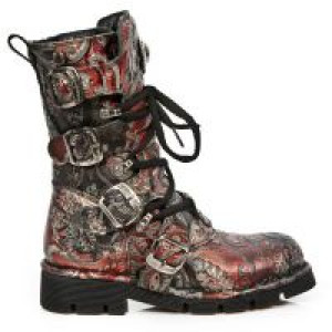  M.1473-S42 VINTAGE FLOWER ROJO, PLANING NEGRO SIN -  1
