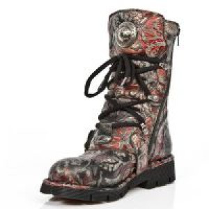  M.1473-S42 VINTAGE FLOWER ROJO, PLANING NEGRO SIN -  4