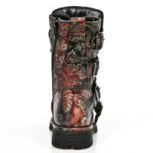  M.1473-S42 VINTAGE FLOWER ROJO, PLANING NEGRO SIN -  5
