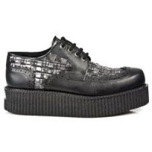  M.2414-C1 ITALI NEGRO TRENZADO BOX PLAMANE CREEPER NEGRO MAT New Rock M.2414-C1 -  
