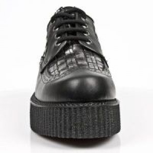  M.2414-C1 ITALI NEGRO TRENZADO BOX PLAMANE CREEPER NEGRO MAT New Rock M.2414-C1 -  