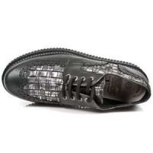  M.2414-C1 ITALI NEGRO TRENZADO BOX PLAMANE CREEPER NEGRO MAT New Rock M.2414-C1 -  