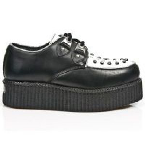  M.2416-C6 ITALI NEGRO NAPA BLANCA BOX PLANE CREEPER NEGRO New Rock M.2416-C6 -  